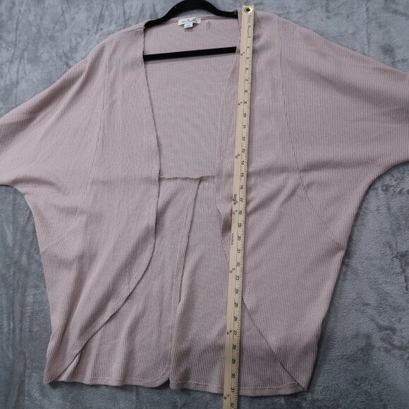 Simply Noelle Open Cardigan Womens Knit Sweater Baggy Relaxed Fit Pink L/XL - Picture 15 of 15